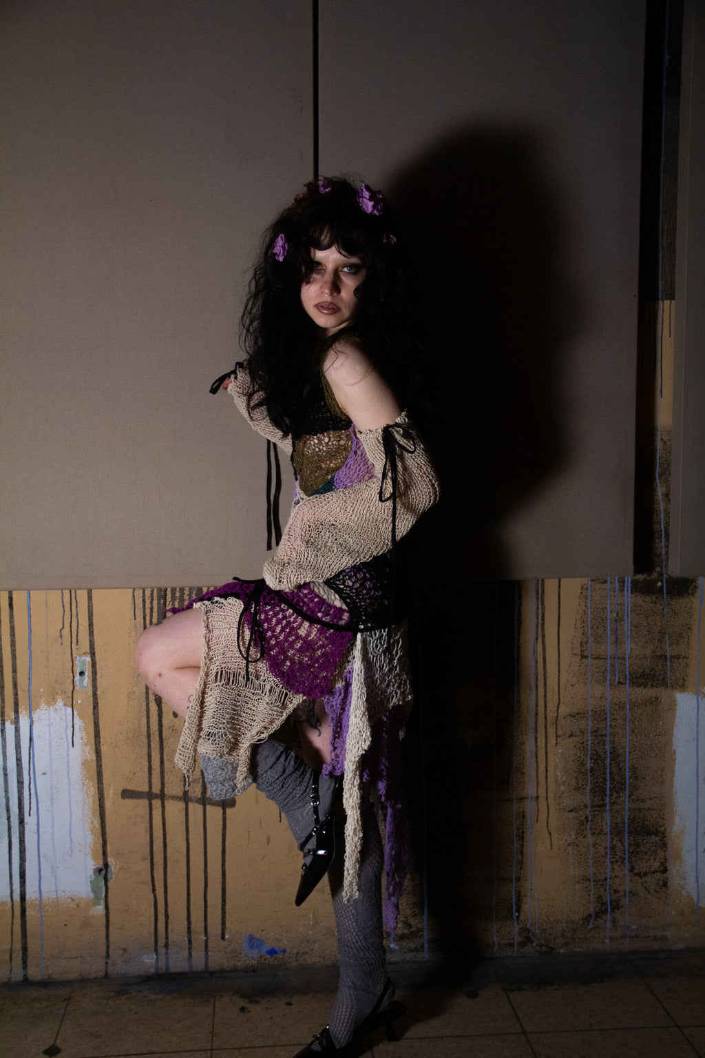 MIDI DRESS "TINKKNIT" MULTICOLOR