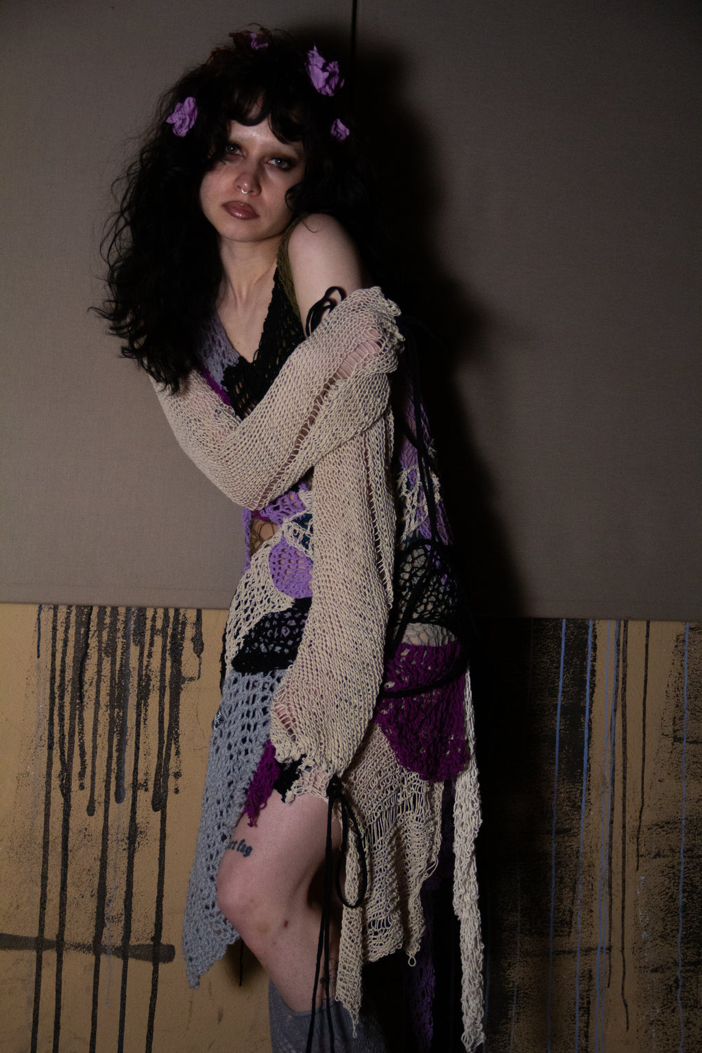 MIDI DRESS "TINKKNIT" MULTICOLOR