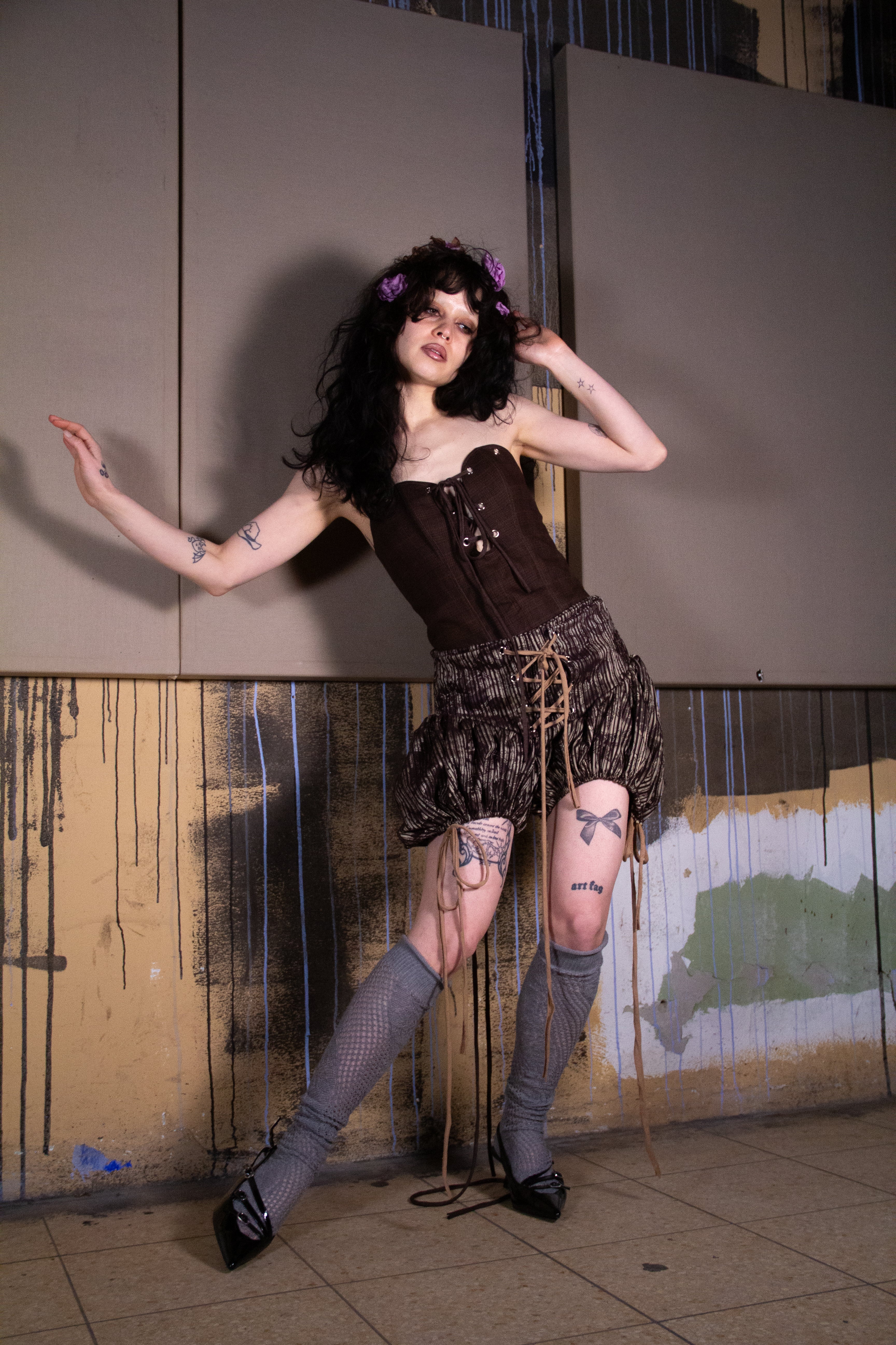 TOP "TINKCORSET" BROWN