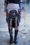 MIDI SKIRT "TINKGARTER" GREY/CHECKERED