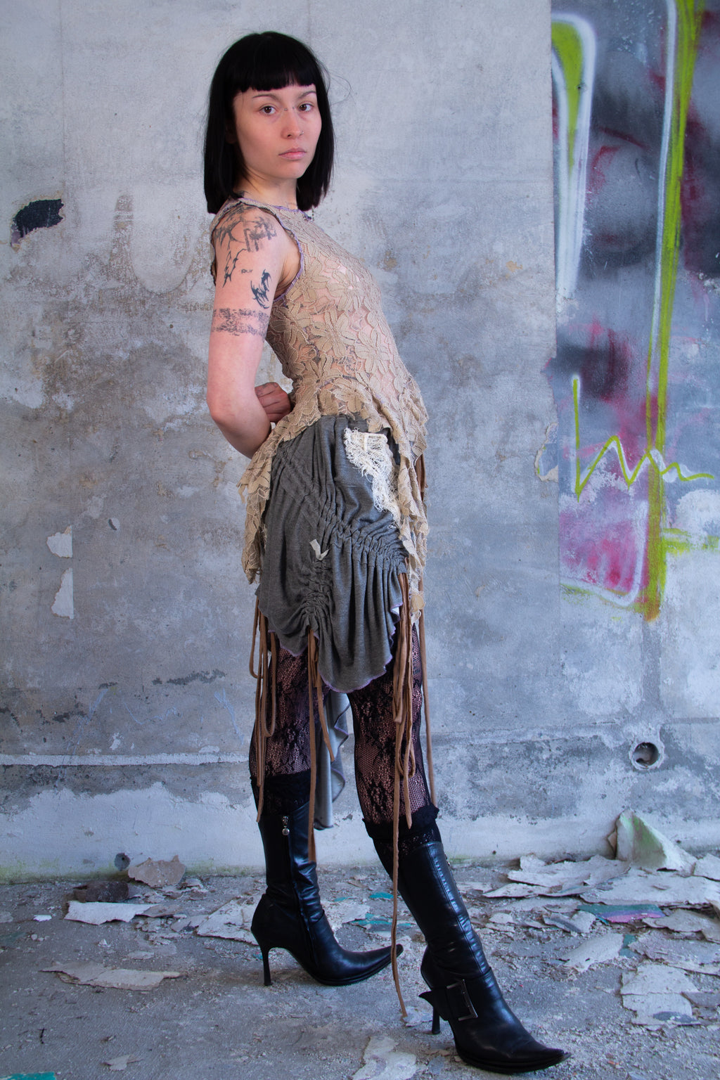 ASYMMETRICAL SKIRT "TINKTIED"