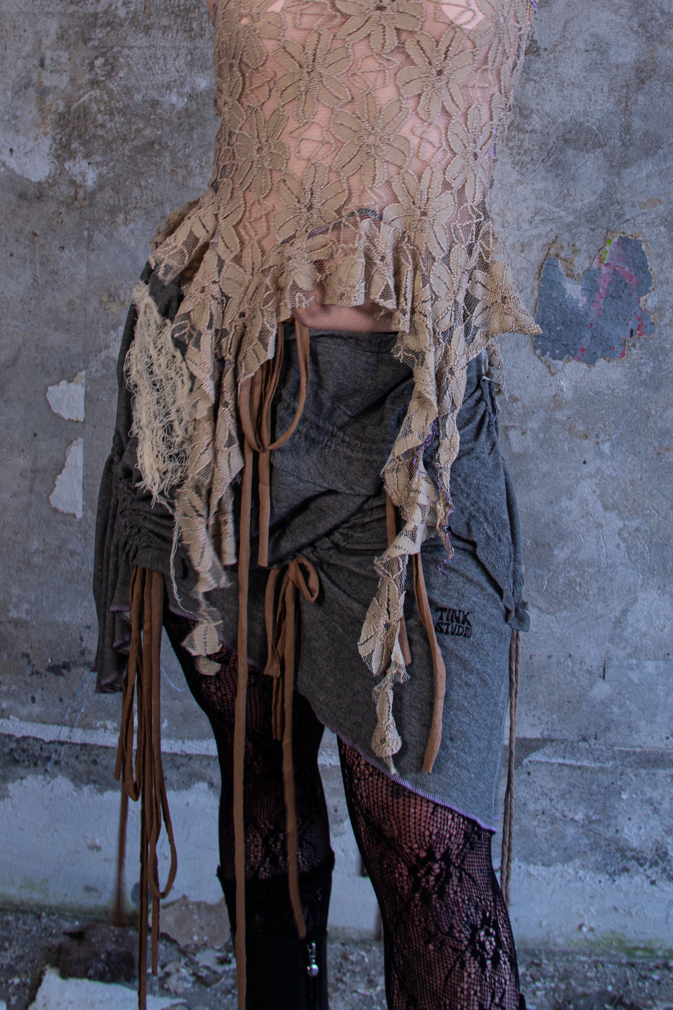 ASYMMETRICAL SKIRT "TINKTIED"