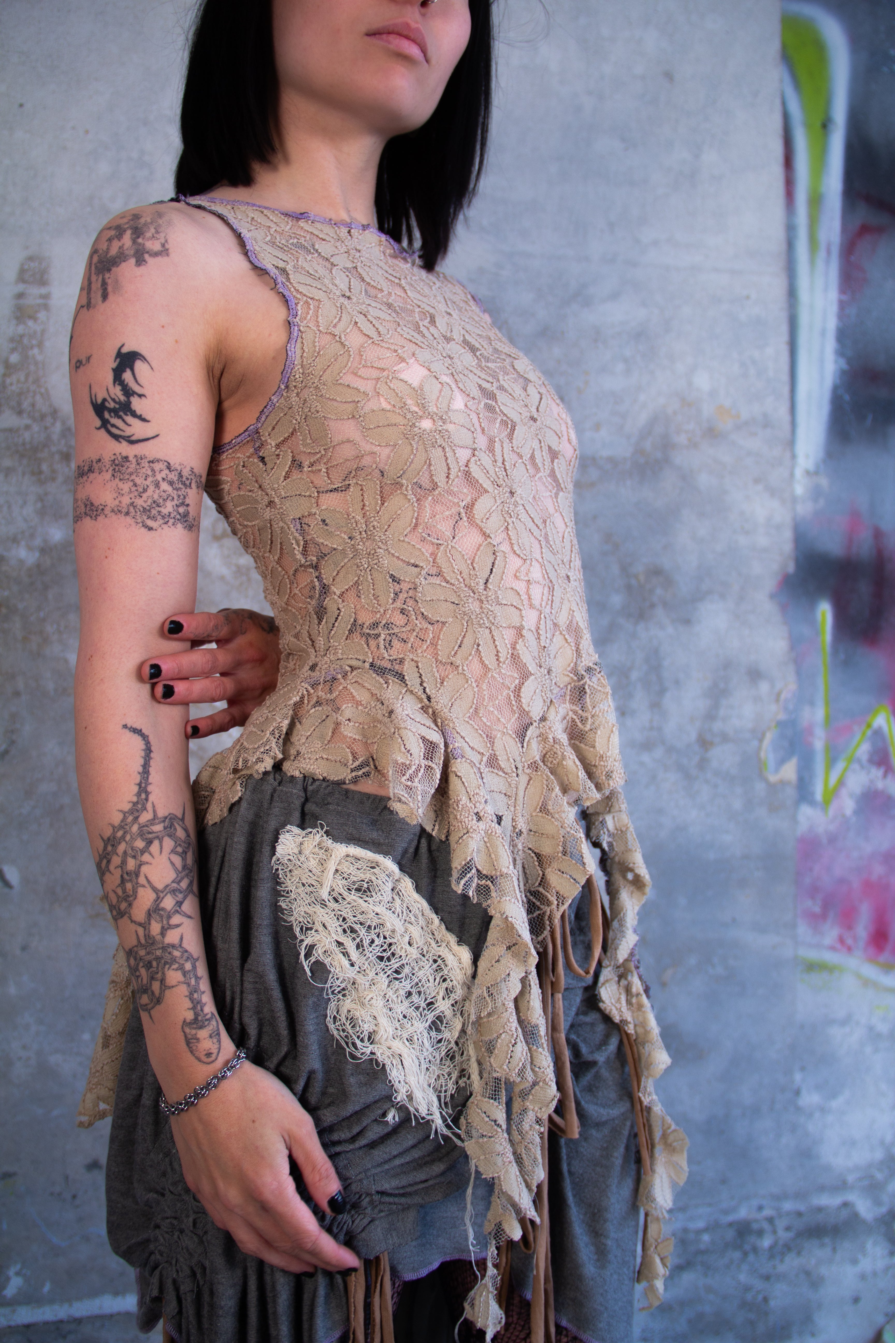 ASYMMETRICAL SKIRT "TINKTIED"