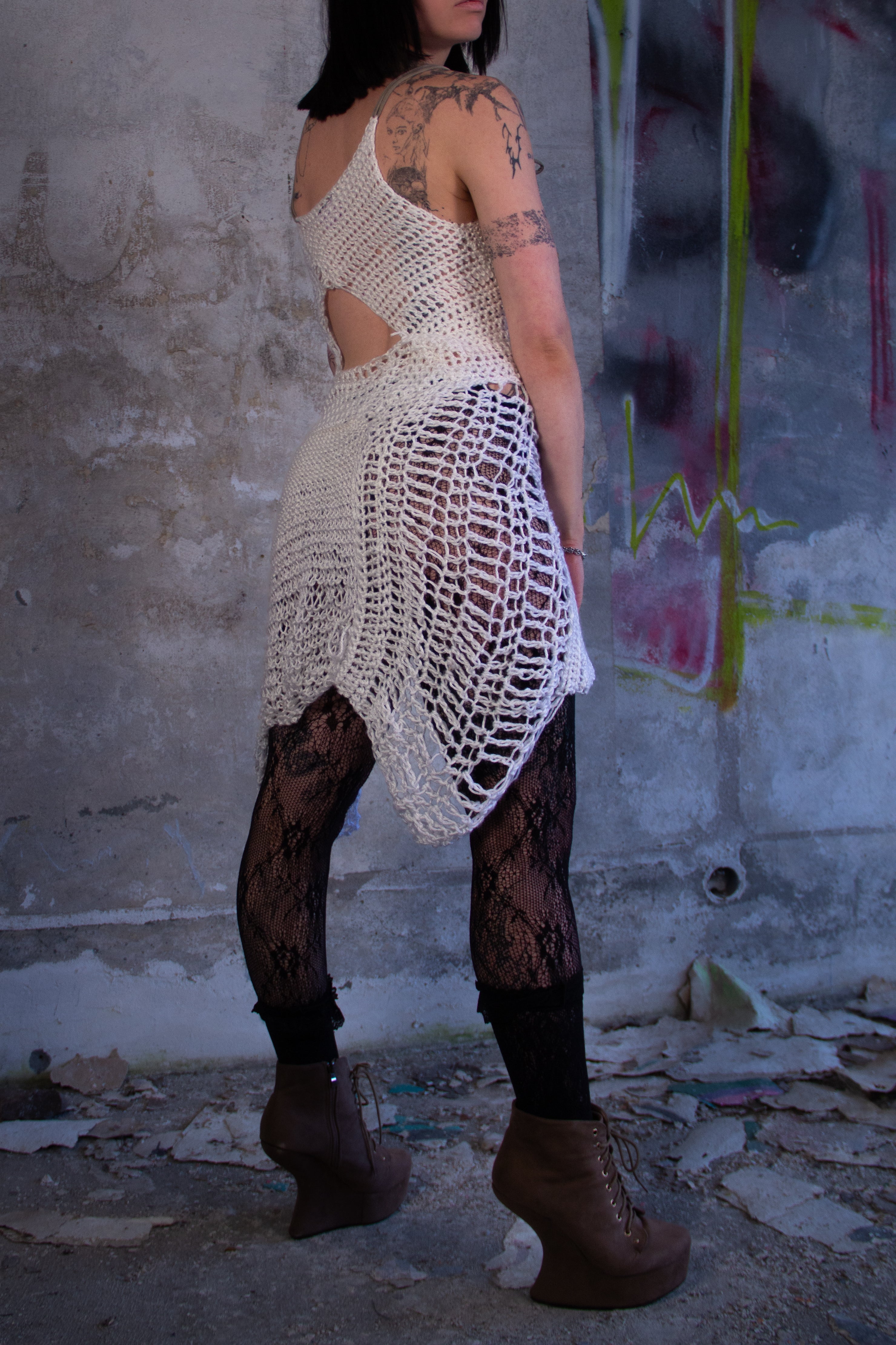 MIDI DRESS "TINKKNIT" WHITE