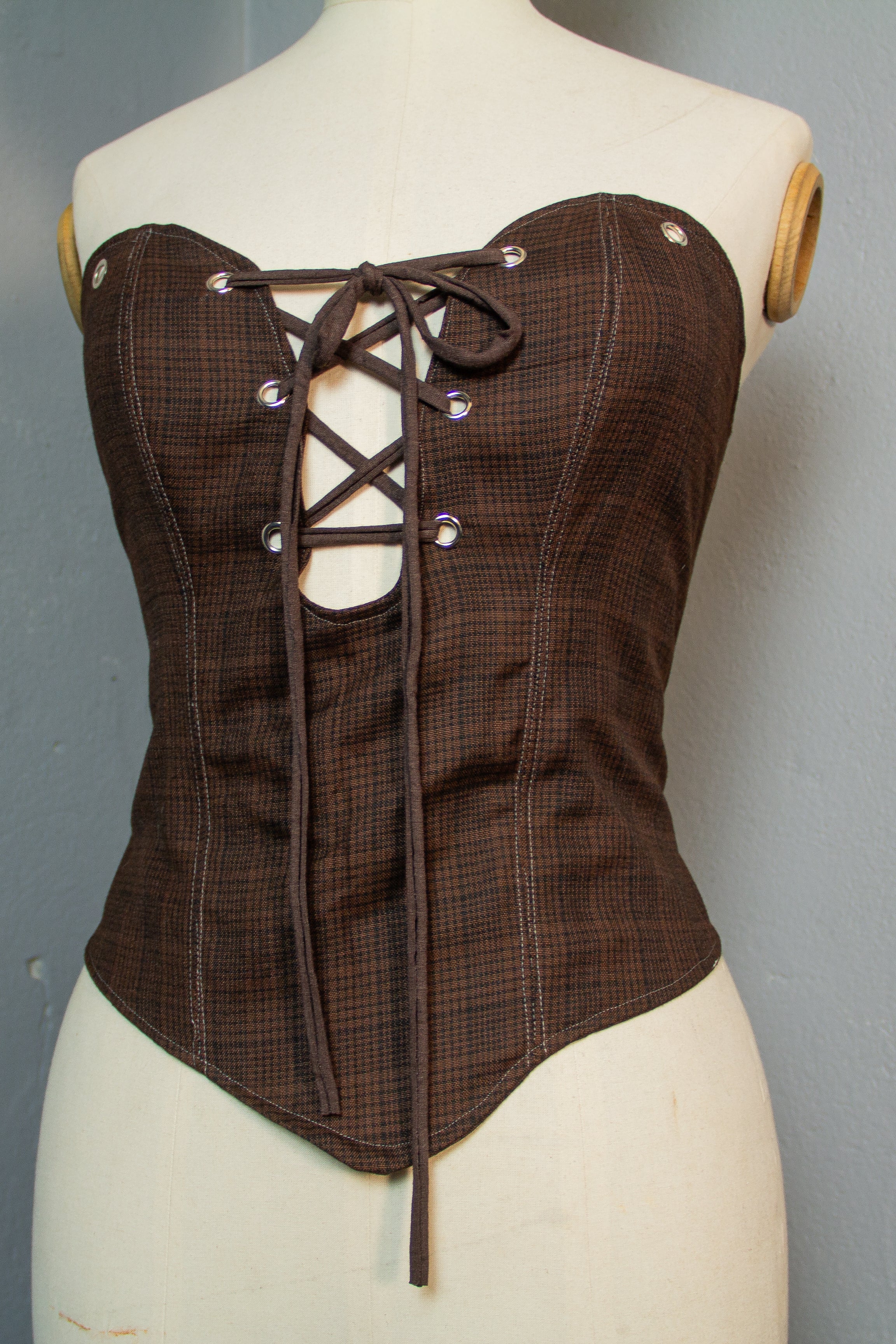 TOP "TINKCORSET" BROWN