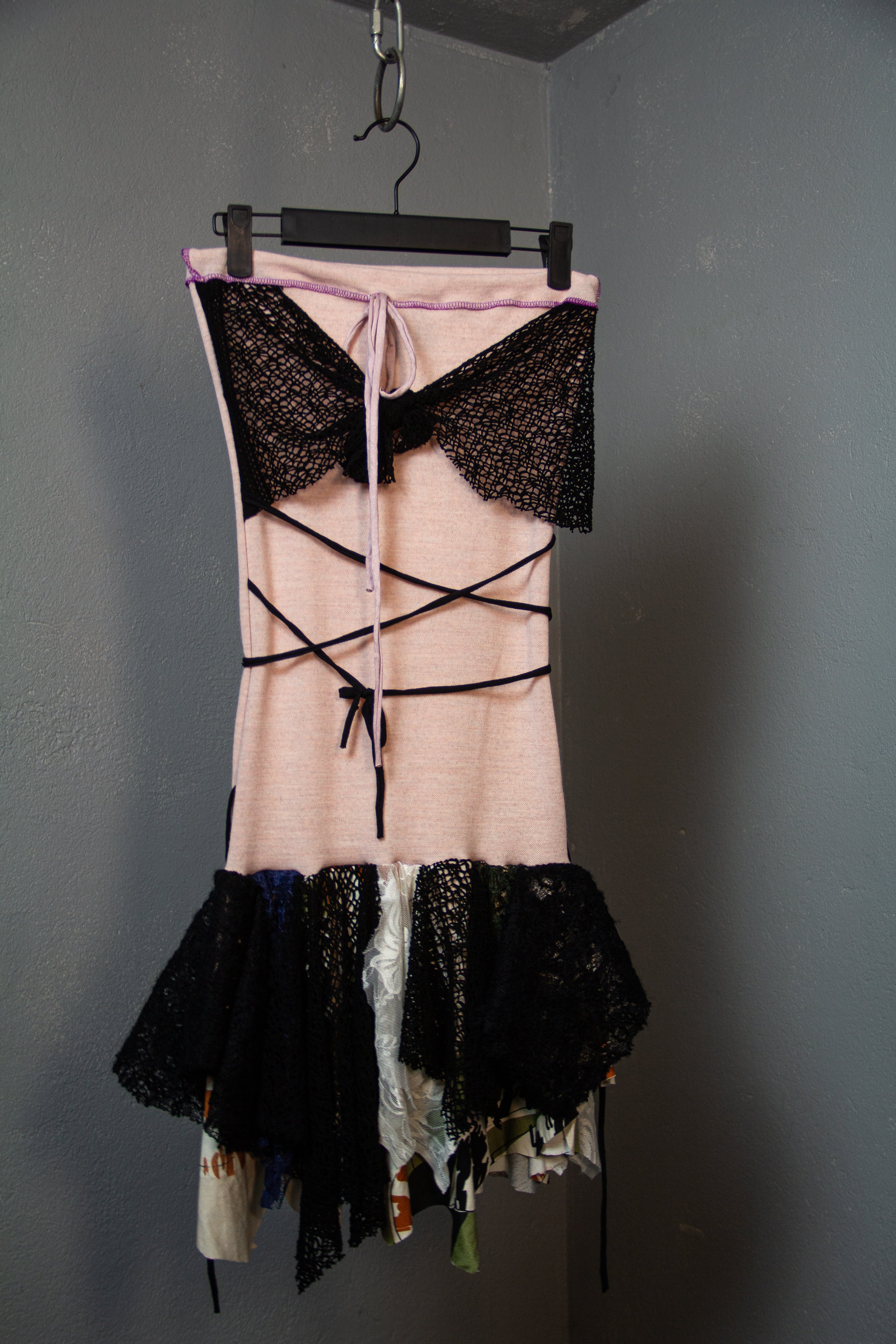 MINI DRESS "TINKSCRAP" BABY PINK