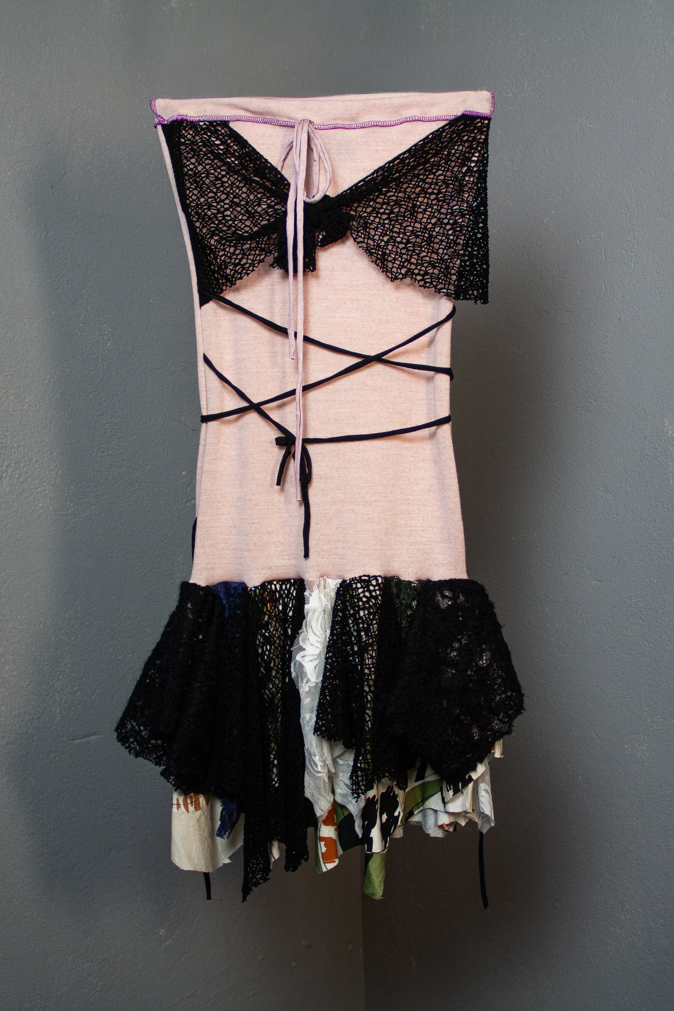 MINI DRESS "TINKSCRAP" BABY PINK
