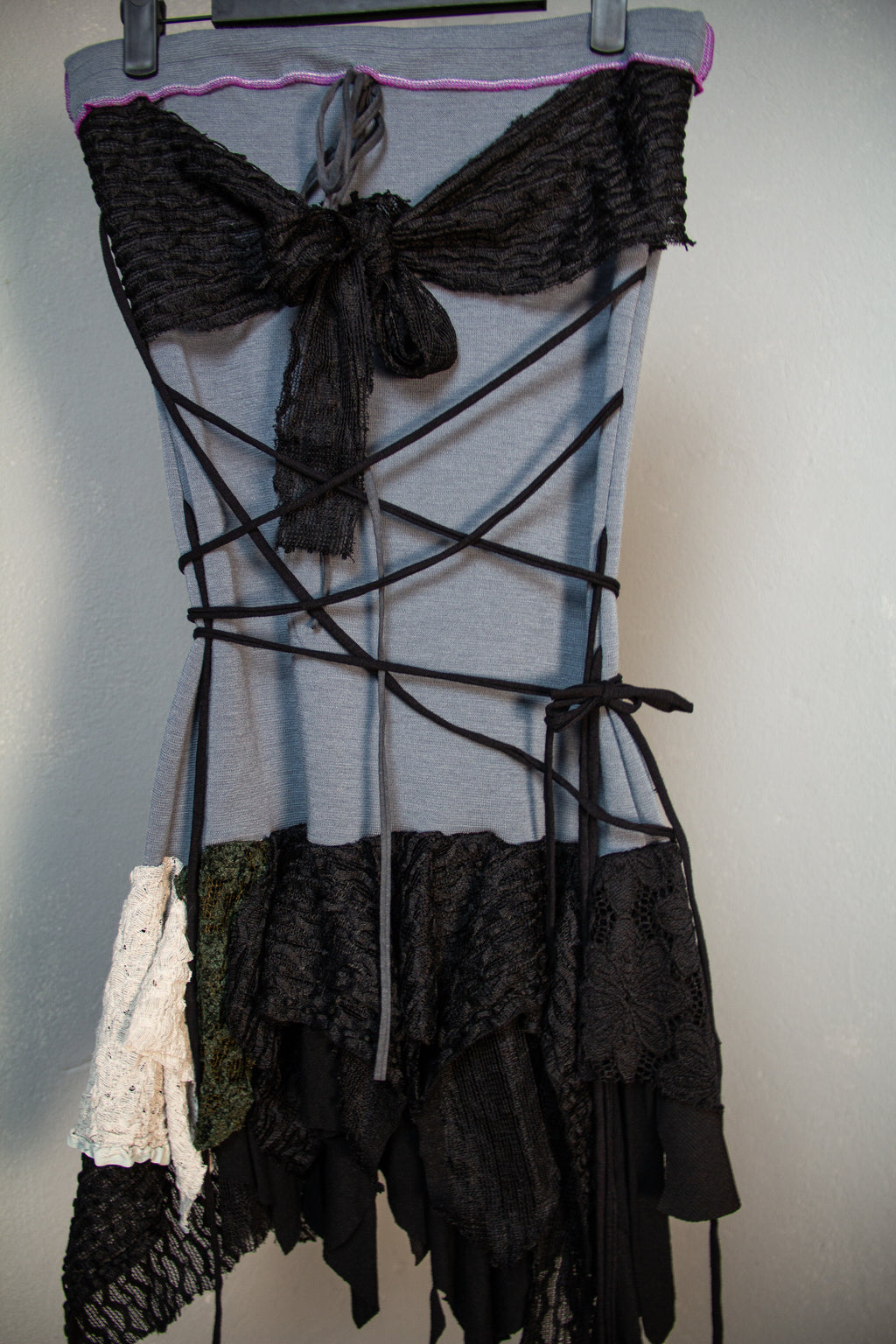 MINI DRESS "TINKSCRAP" BLUE/GREY