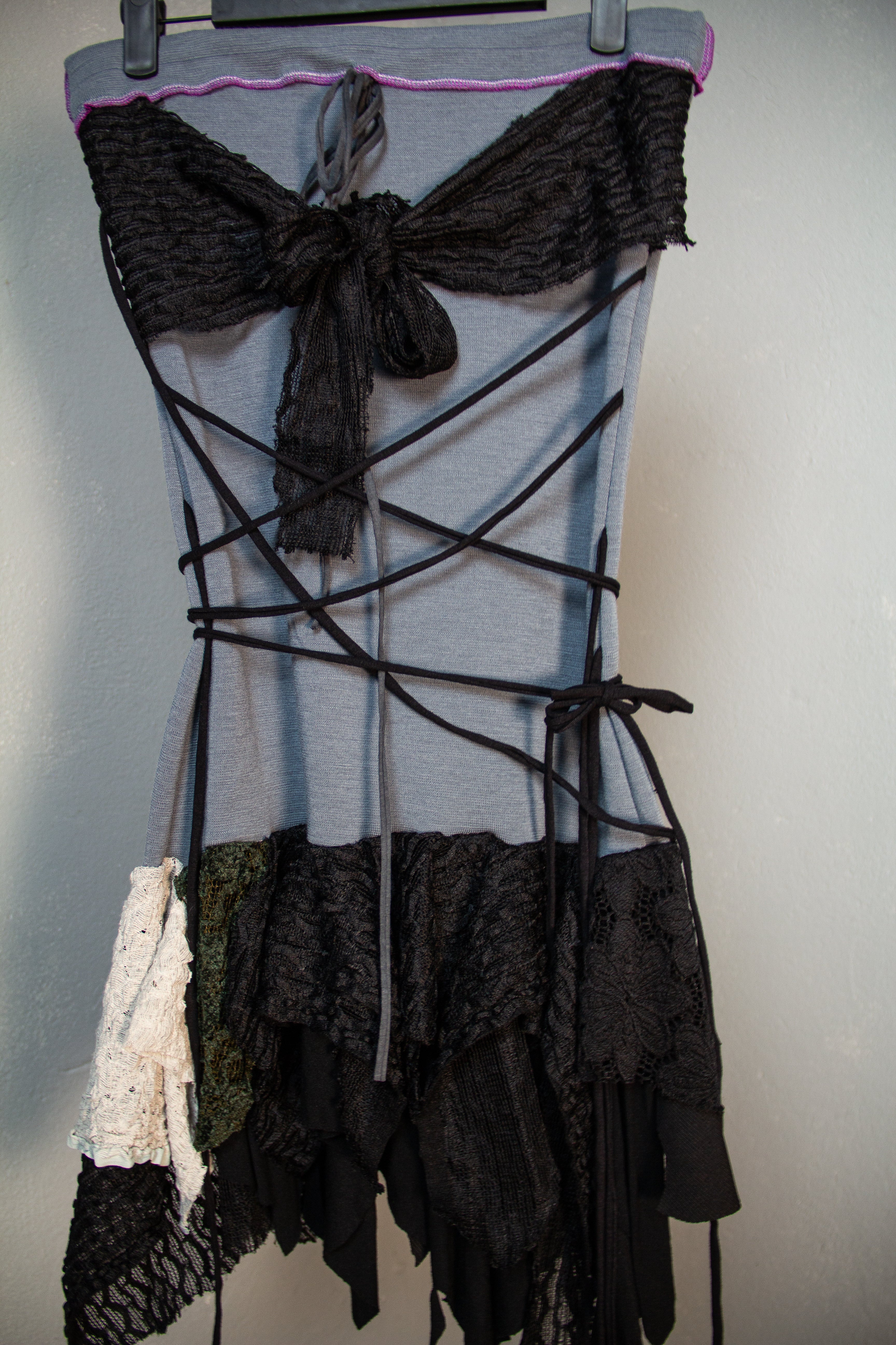 MINI DRESS "TINKSCRAP" BLUE/GREY