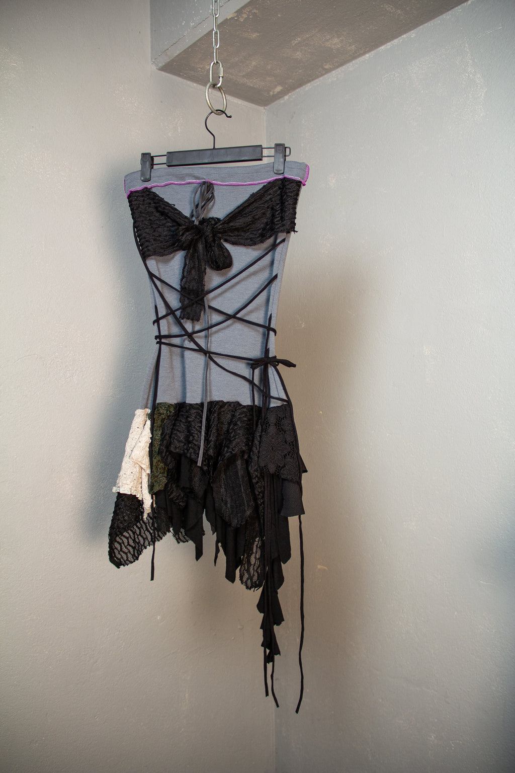 MINI DRESS "TINKSCRAP" BLUE/GREY
