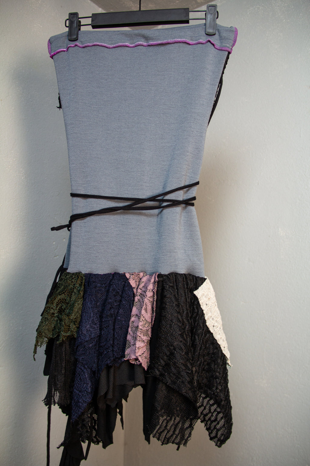 MINI DRESS "TINKSCRAP" BLUE/GREY