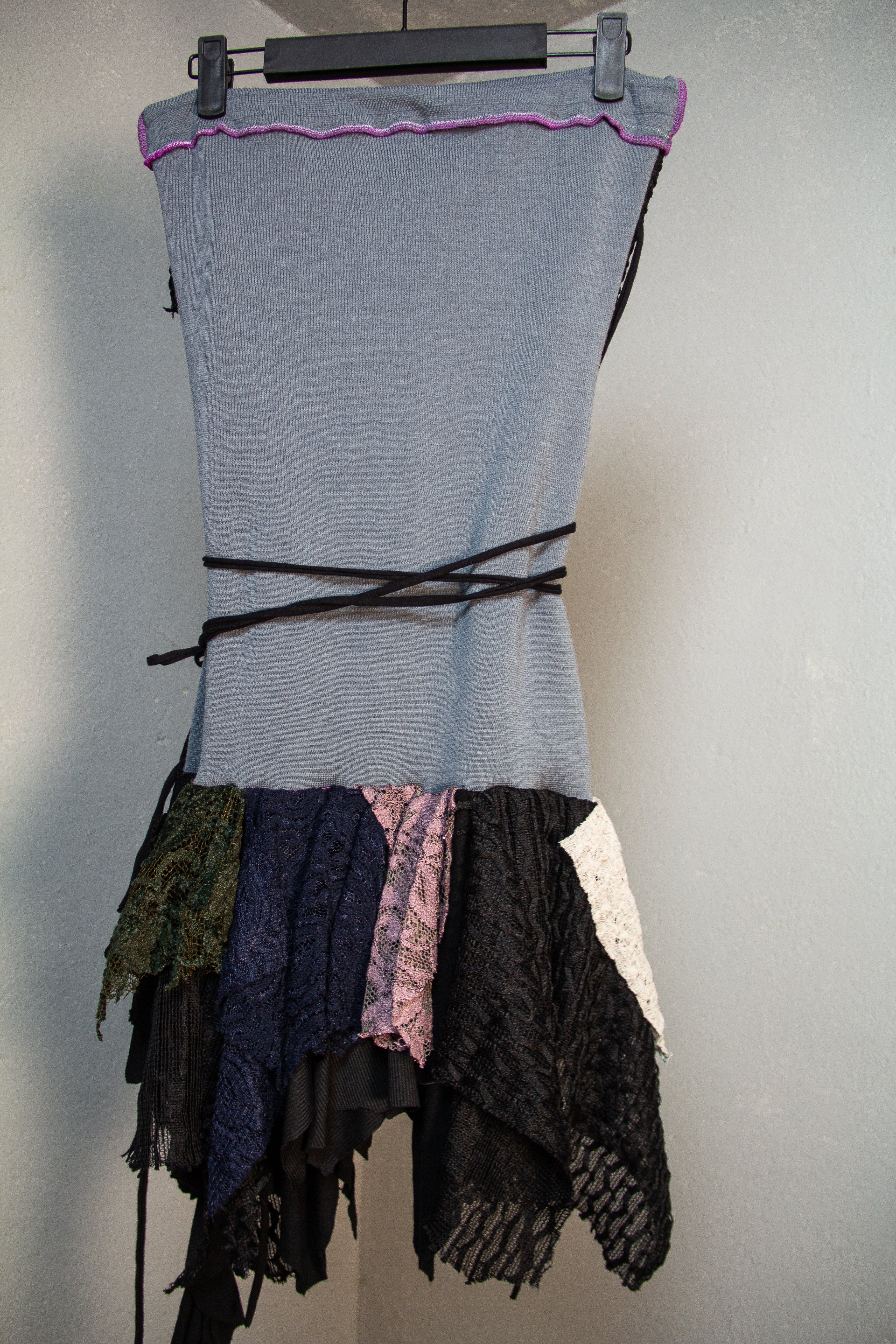 MINI DRESS "TINKSCRAP" BLUE/GREY